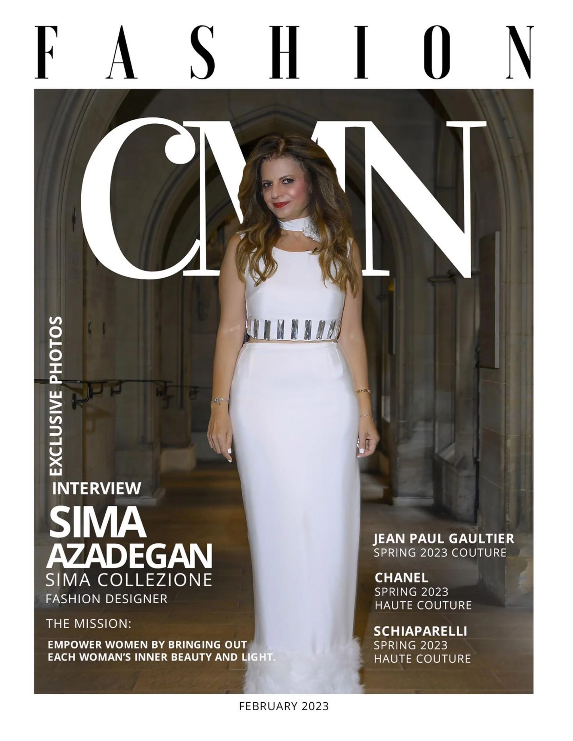 CMN Magazine magazine cover featuring Sima Azadegan
