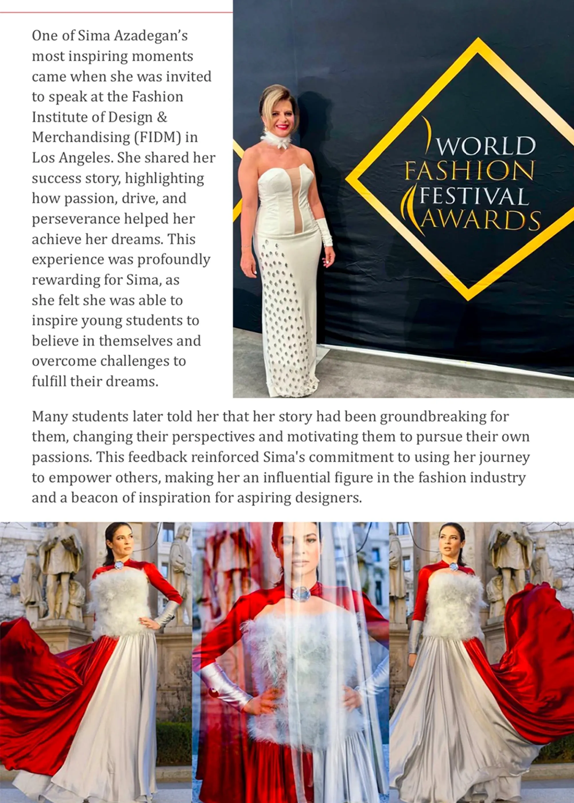 Editorial coverage of the fashion event.
