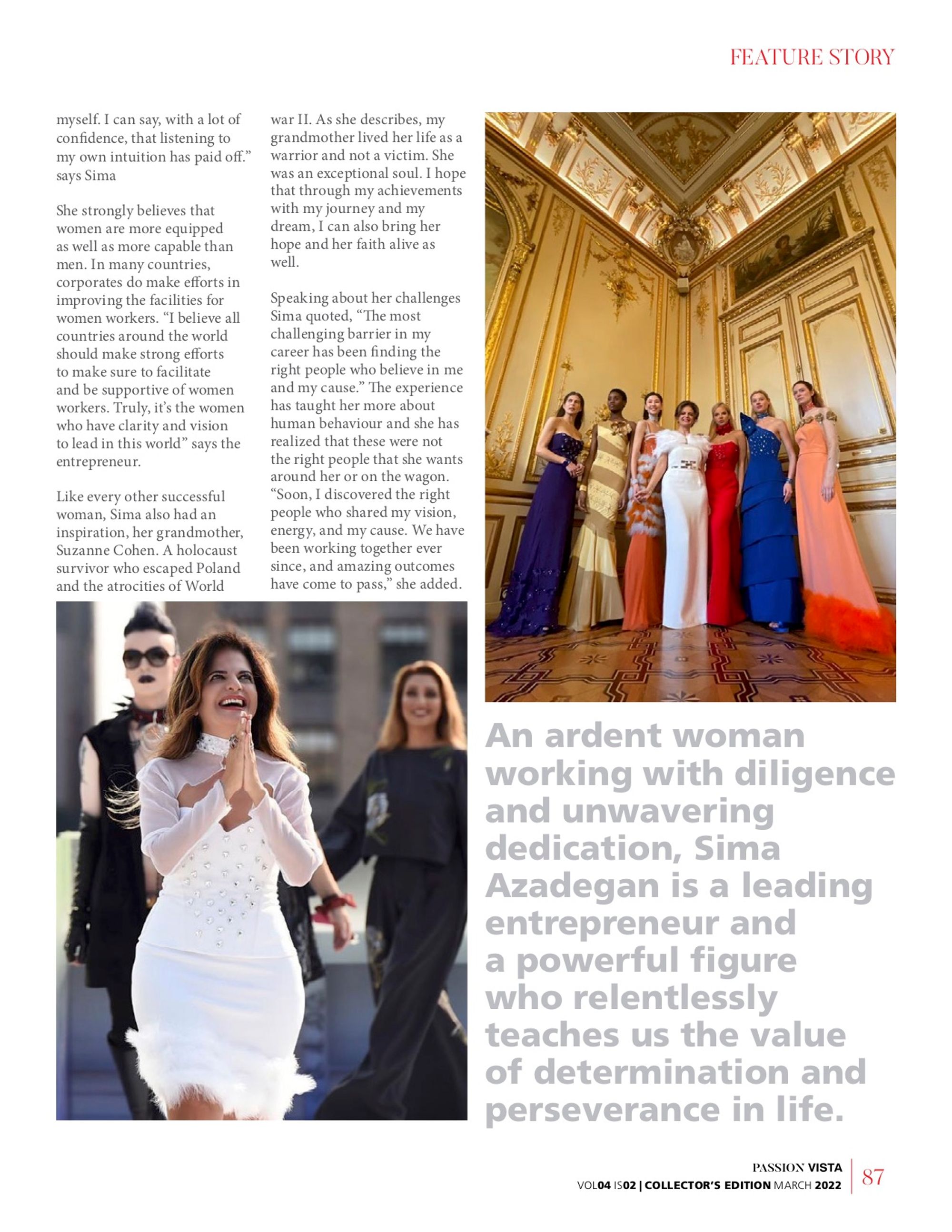 Fashion story with runway imagery.