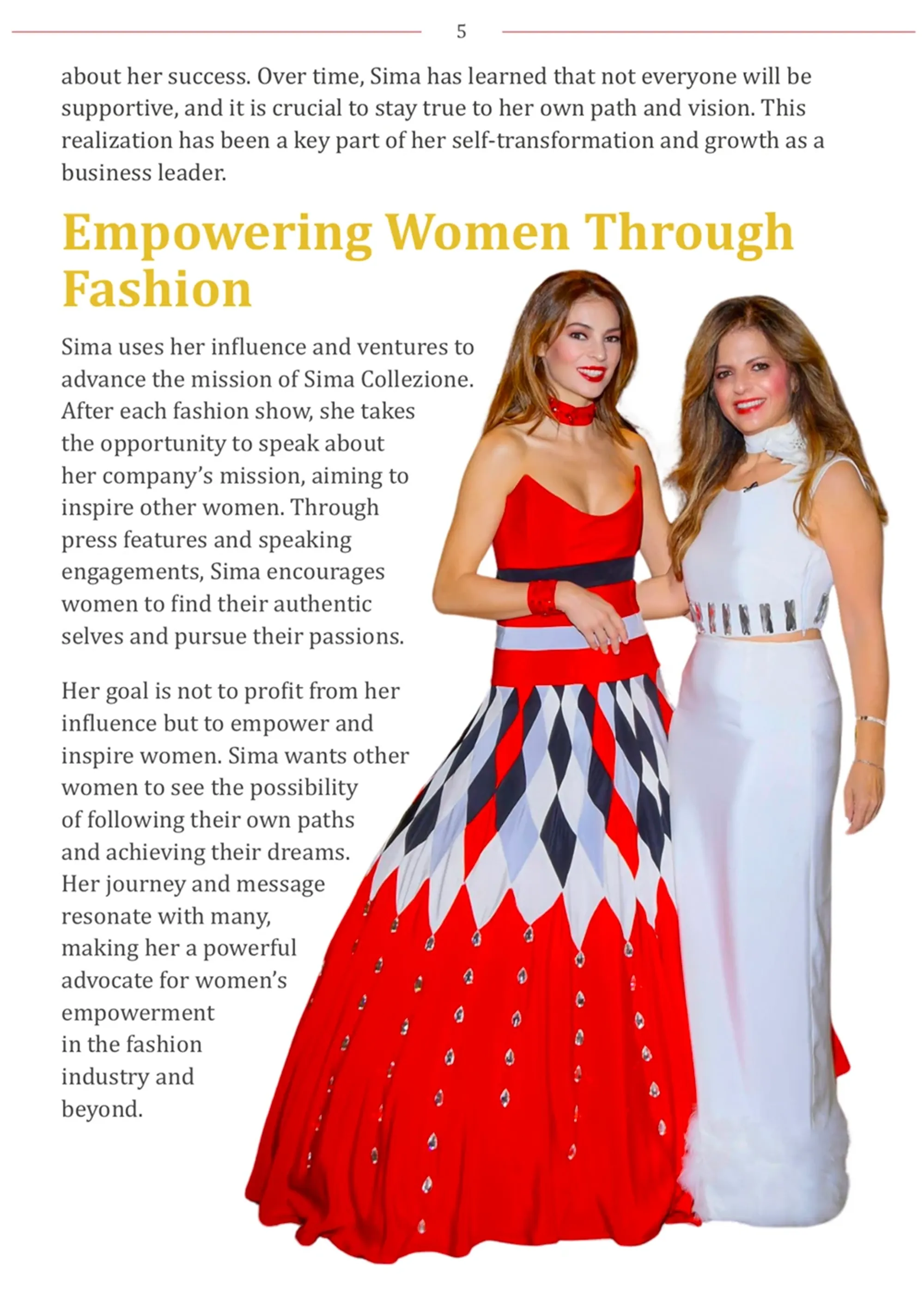 Fashion editorial with two women.