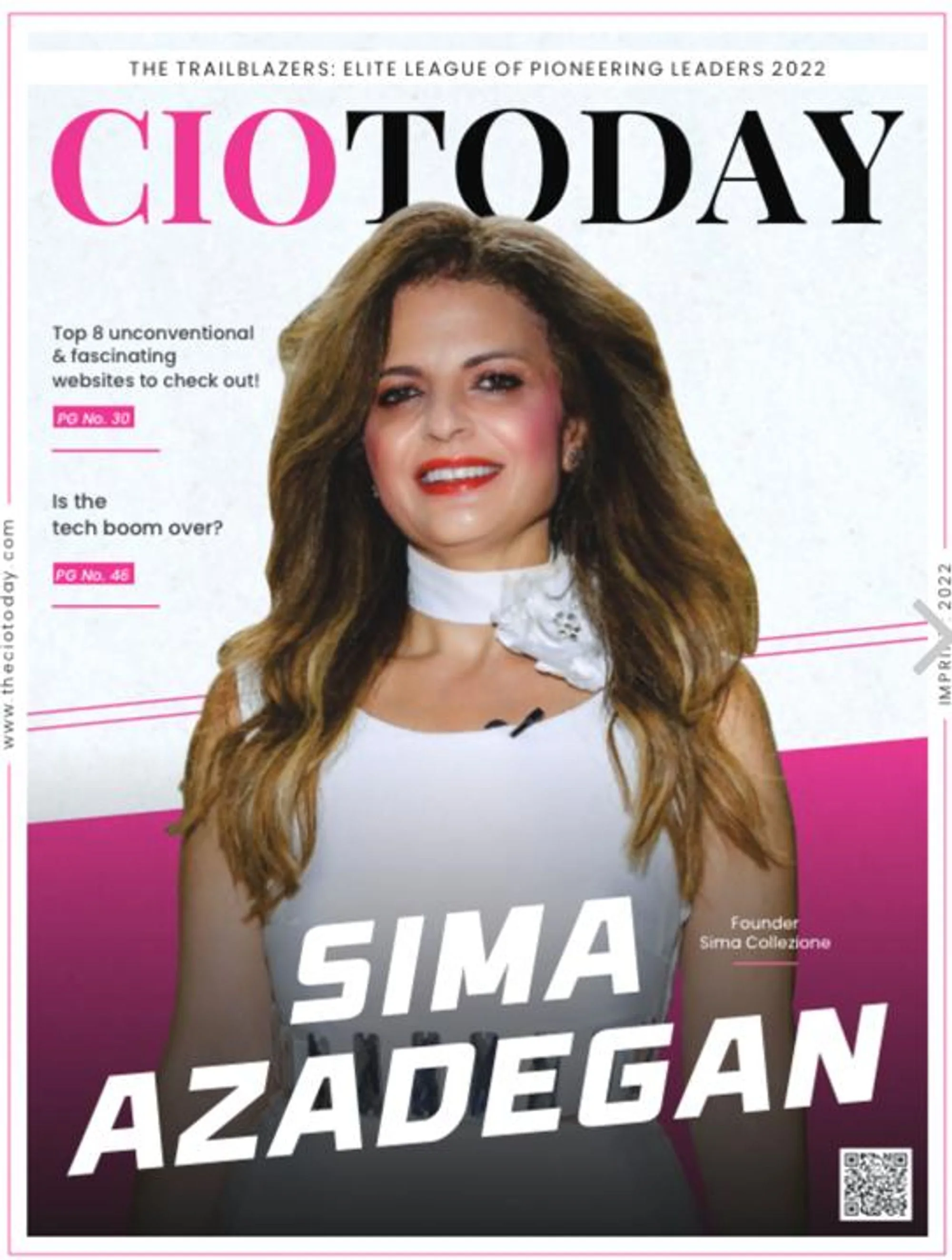 CIO Today magazine cover featuring Sima Azadegan