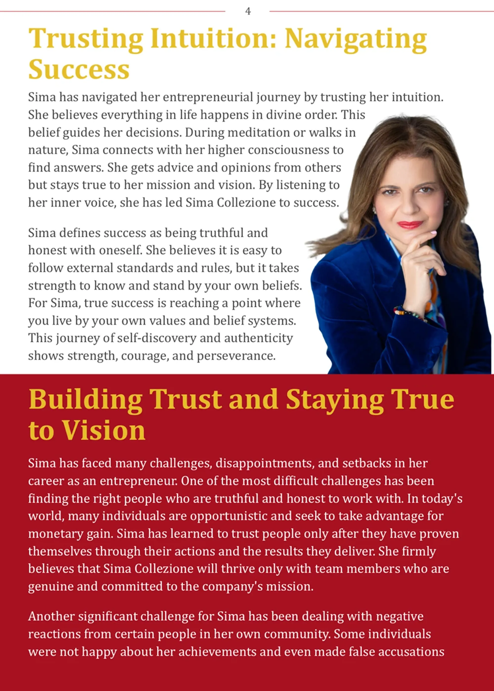 Editorial profile and reflection.