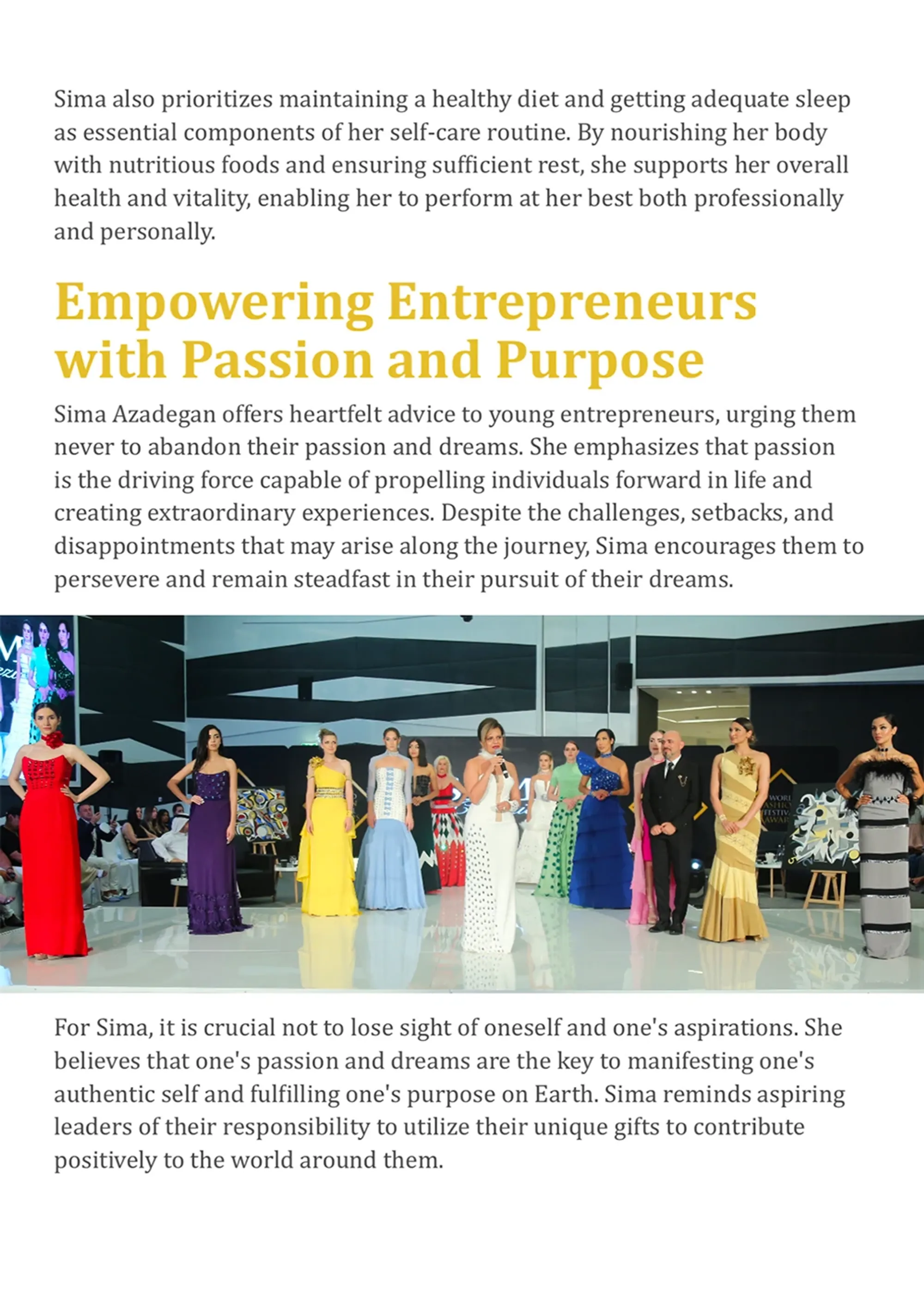 Article page with runway image.